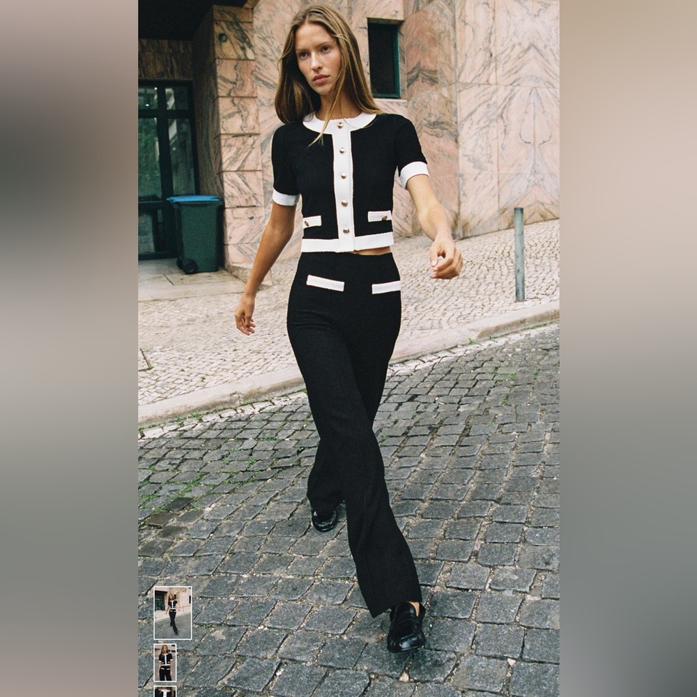 Zara Black and White Flare Pants Set M/L
M top
L pants